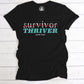 Survivor Thriver Black Graphic Tee Shirt - Bourbon Cowgirl