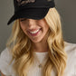 Bourbon Cowgirl Embroidered Foam Trucker Hat - Black
