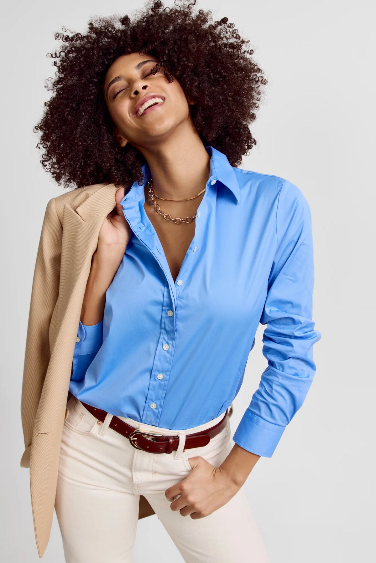 The Shirt by Rochelle Behrens - the Essentials Icon Shirt in French Blue