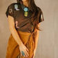 Fringe Wrap Italian Suede Skirt at Bourbon Cowgirl