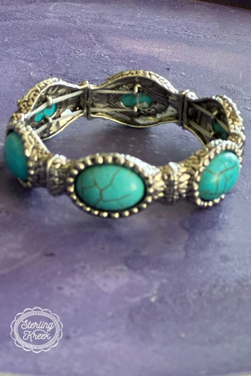 Six Frontier Bracelet - Western Turquoise Jewelry for Bourbon Cowgirl