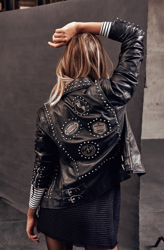 Wanderglueck RF Leather Jacket,  Black