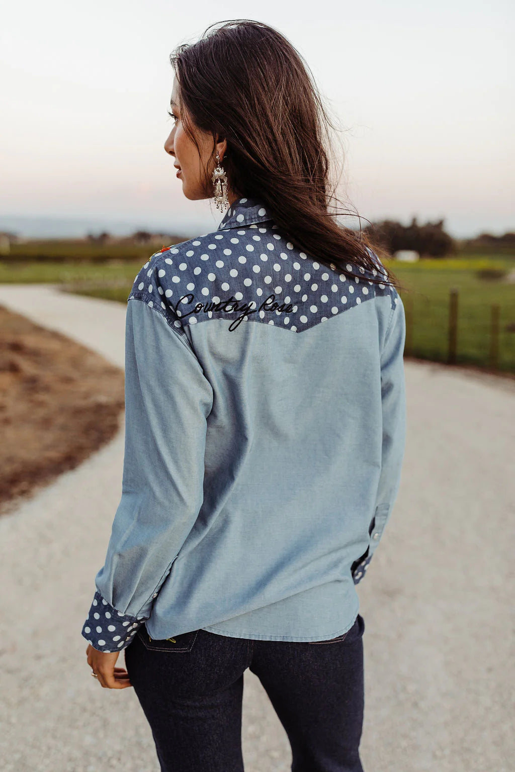 Blue Betsy Button Up at Bourbon Cowgirl