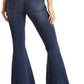 Extra Stretch High Rise Bell Bottom Jeans Rock & Roll Denim for Women