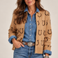 Tabitha Cardigan Sweater in Camel by Tasha Polizzi