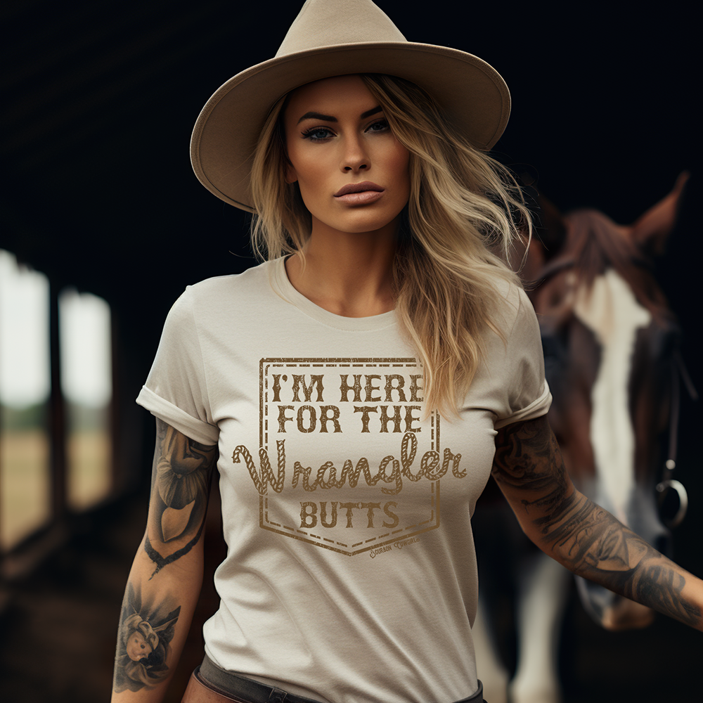 T-shirt Femme 'I'm A Barn Bum' – Motif Fer à Cheval Cowgirl, Neuf Sans étiquettes