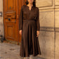 Valentine Skirt in Thick Chocolate Brown Satin