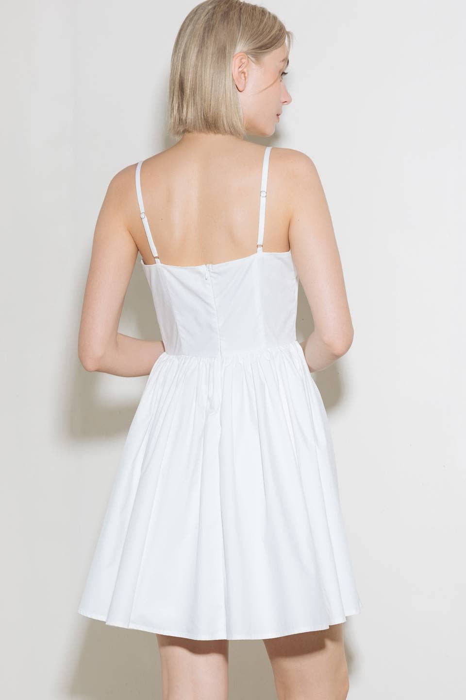Woven White Mini Dress for Bachelorette Party