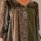 Vintage Bohemian Patchwork Velvet Top