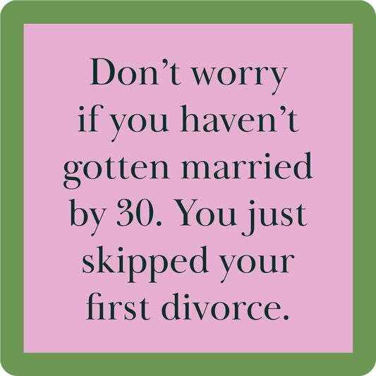 COASTER First Divorce | Funny Party Gift | Home Bar Decor