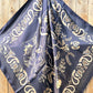 Blue and Cream Paisley Wild Rag Scarf for Cowgirls