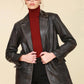 Vintage Wash Leather Blazer