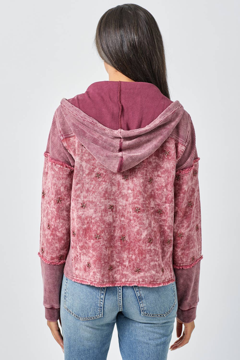 Star Embroidery Washed Jacket