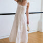 Romantic Tiered Woven Maxi with Lace Trim Dress