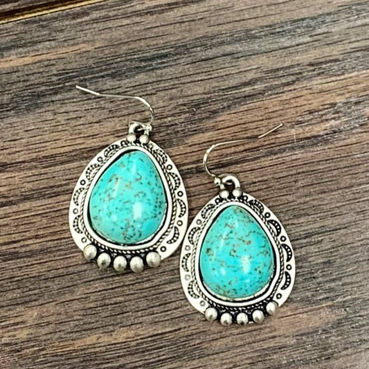 Turquoise Earrings at Bourbon Cowgirl