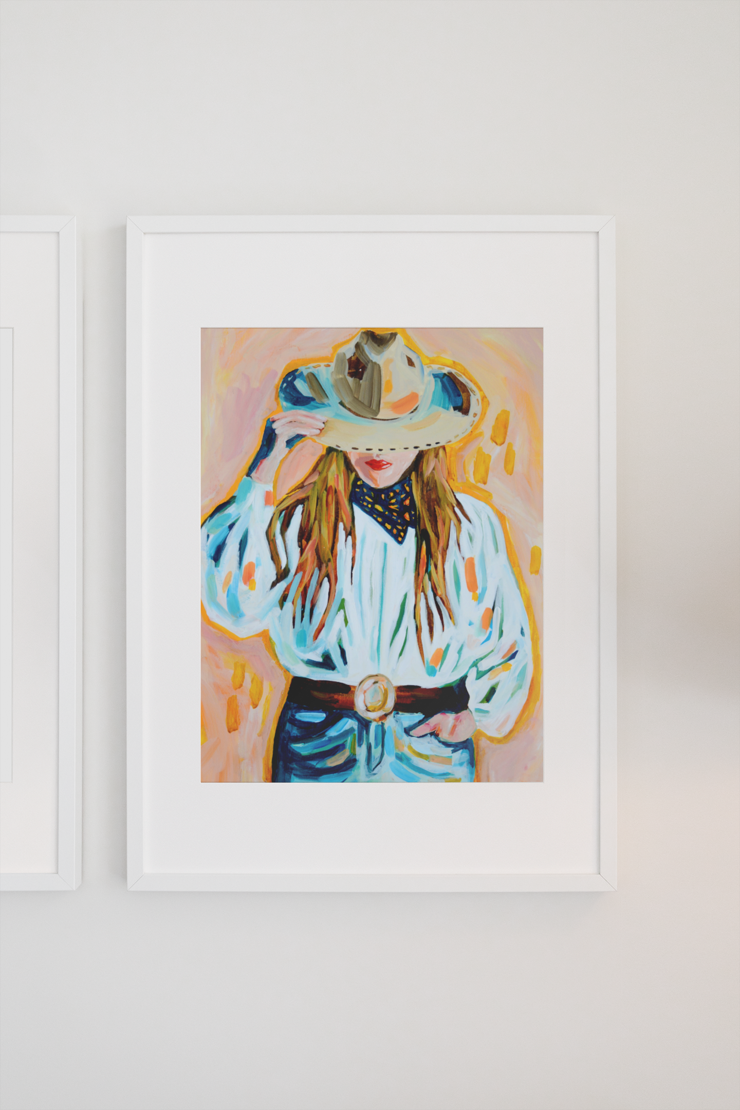 Rodeo Queen Cowgirl Hat Western Art Print