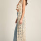 Crochet Open Front Tie Tassel Maxi Cardigan