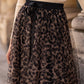 Aria Long Leopard Print Tulle Maxi Skirt