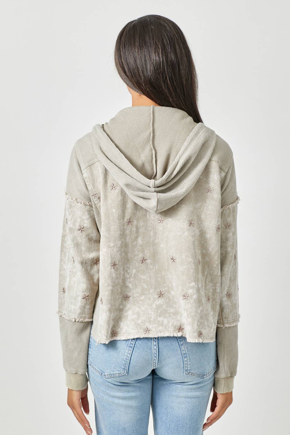 Star Embroidery Washed Jacket