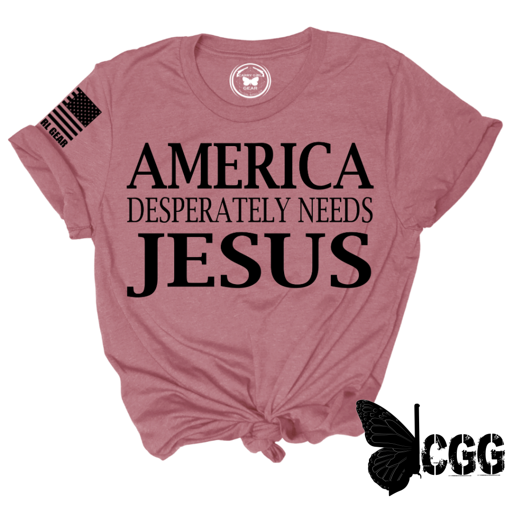 AMERICA DESPERATLEY NEEDS JESUS Tee