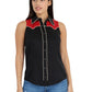 Atlanta Women's Sleeveless Shirt by H Bar C - Black and Red