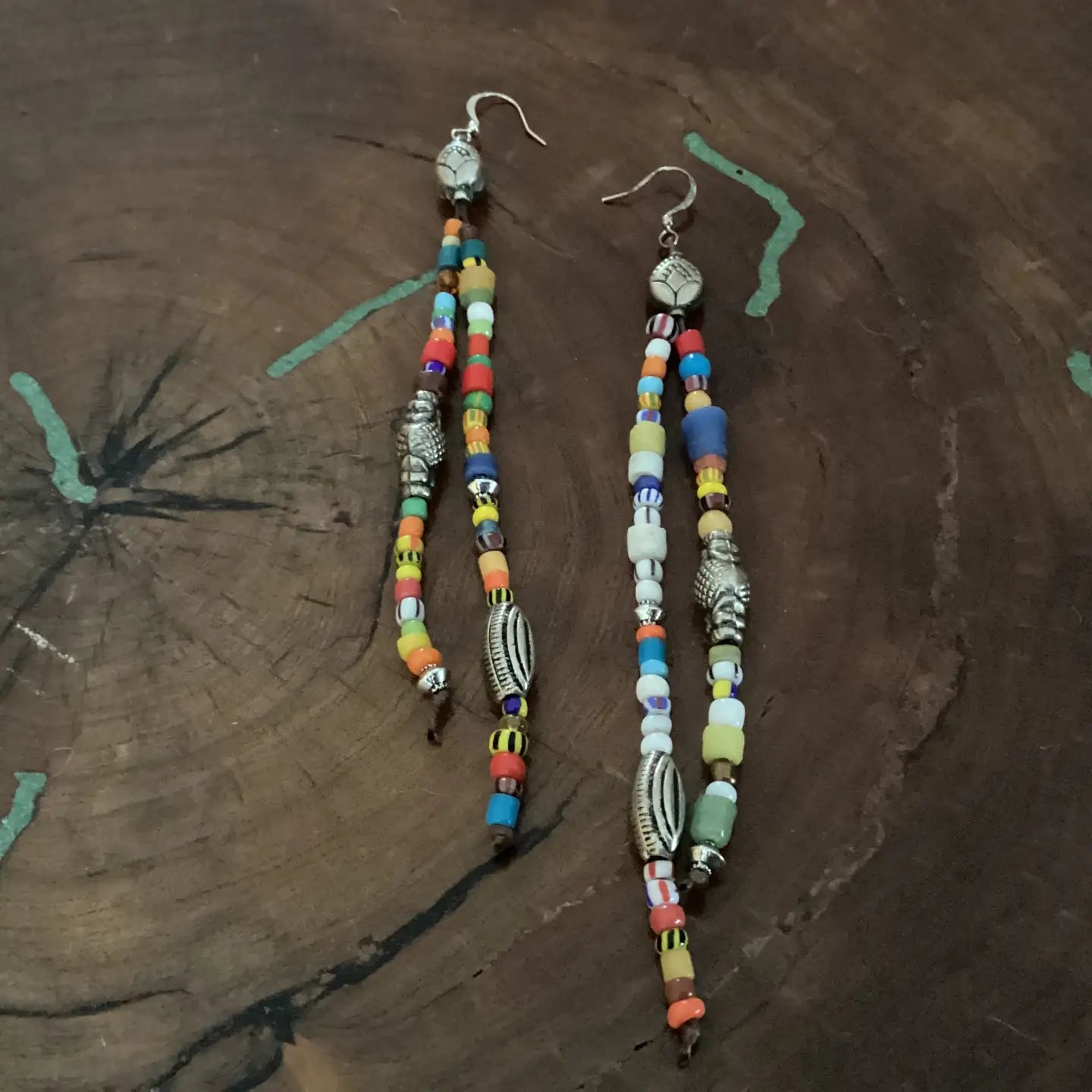Multicolored Beaded Earrings by Amy Kaplan