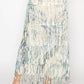 Layered Fringe Tiered Maxi Skirt