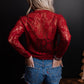 Red Roses Lace Mesh Top at Bourbon Cowgirl