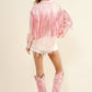 Pink Embroidered Fringe Button Up Shirt at Bourbon Cowgirl