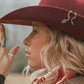 Silver & Turquoise Brim Biter by Hallett Peak - Snake