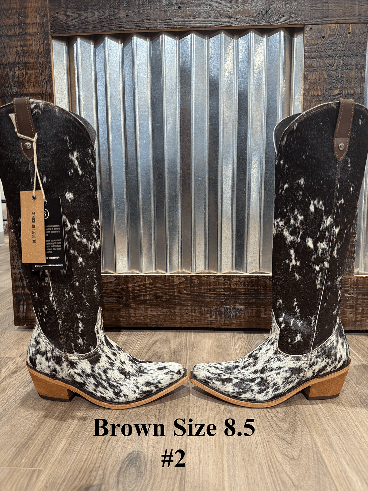 Kendra Brown Cowhide Tall  Boots | Pelo Granizo by Liberty Black