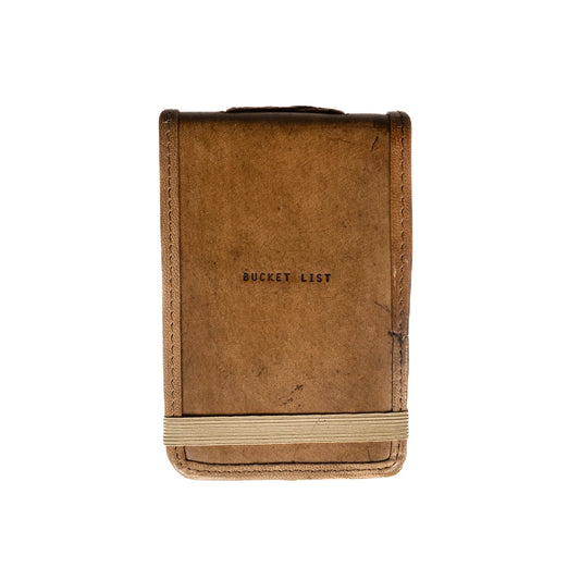 Leather bucket list journal