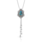 Lady Guadalupe Dangle Stone Necklace- Montana Silversmiths