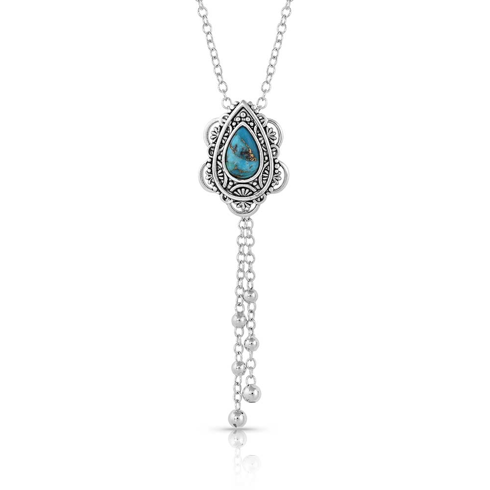 Lady Guadalupe Dangle Stone Necklace- Montana Silversmiths