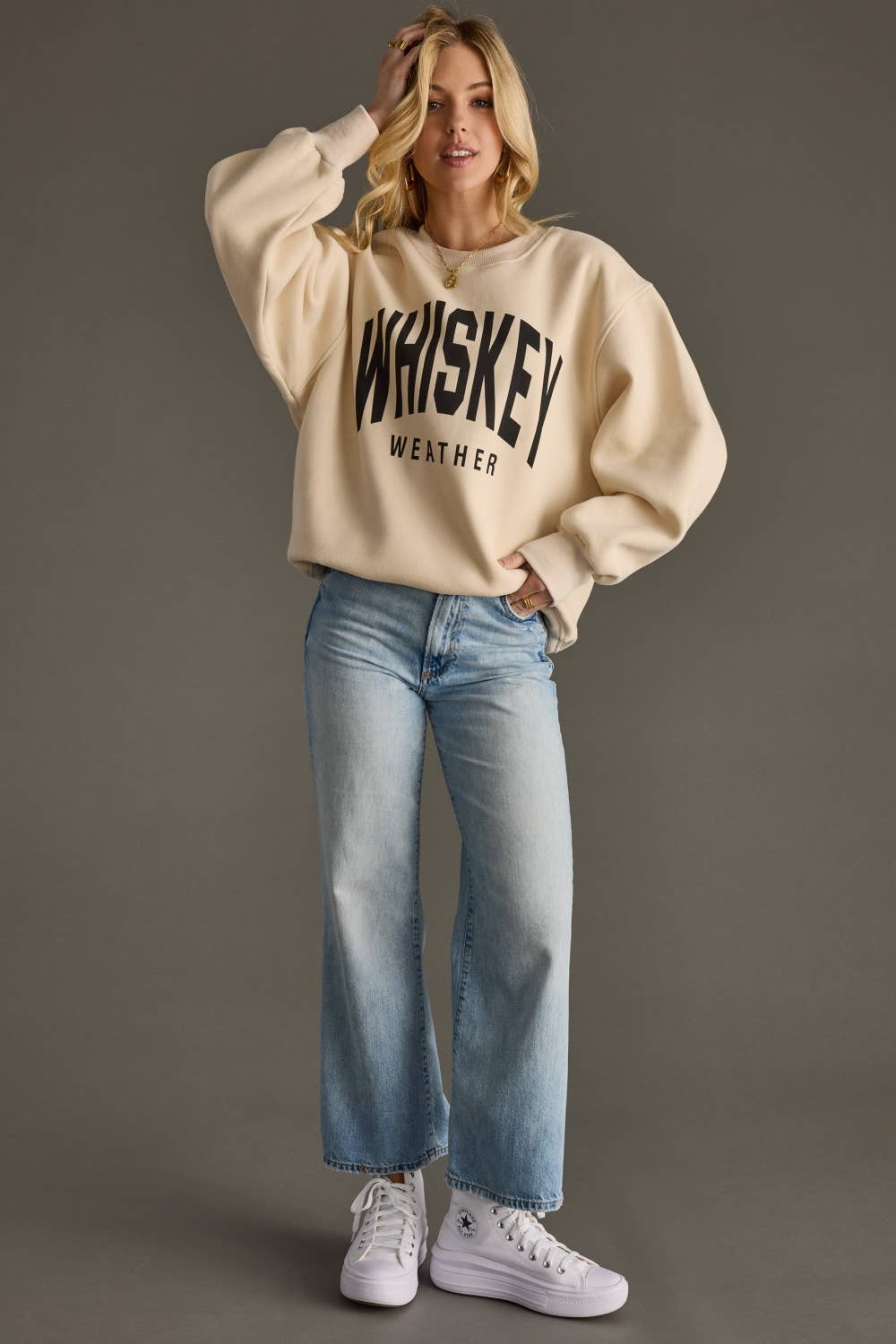 Tan Whiskey Weather Sweatshirt
