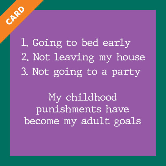 CARD Childhood Punishments | Funny Gift | Kitsch Cards