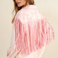 Pink Embroidered Fringe Button Up Shirt at Bourbon Cowgirl