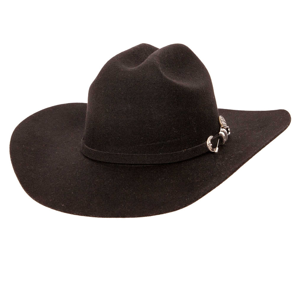 Cattleman | Womens Black Felt Western Cowgirl Hat - Bourbon Cowgirl