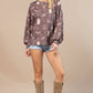 Western Print Long Sleeve Sweatshirt for Cowgirls