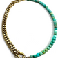 Shackle Duo: Amazonite Cubes Necklace