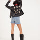 Christy RF Star Detail Leather Jacket