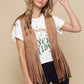 Tan Faux Suede Western Fringe Vest for Cowgirls