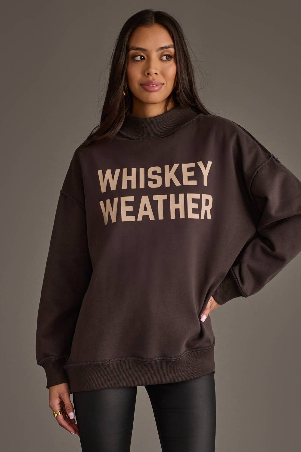 Dark Gray Whiskey & Bourbon Reversible Sweatshirt