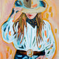 Rodeo Queen Cowgirl Hat Western Art Print