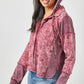 Star Embroidery Washed Jacket