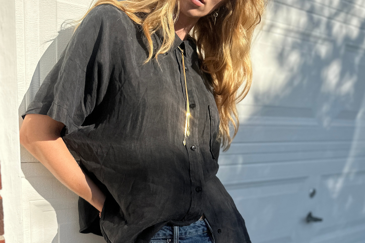 Herringbone Bolo Gold Necklace