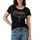 Double D Ranch Black Boot Stitch Top