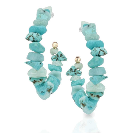 Endlessly Turquoise Attitude Earrings- Montana Silversmiths