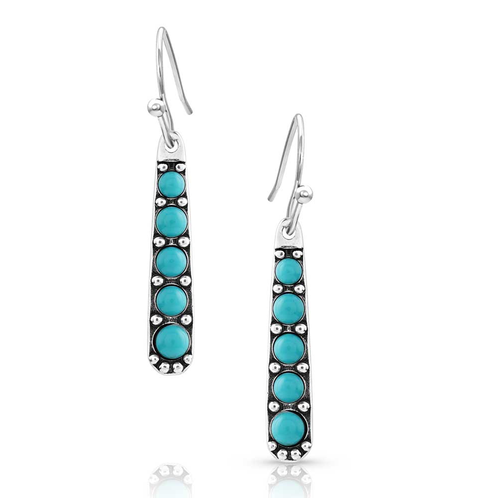 Turquoise Cascade Earrings- Montana Silversmiths for Bourbon Cowgirl