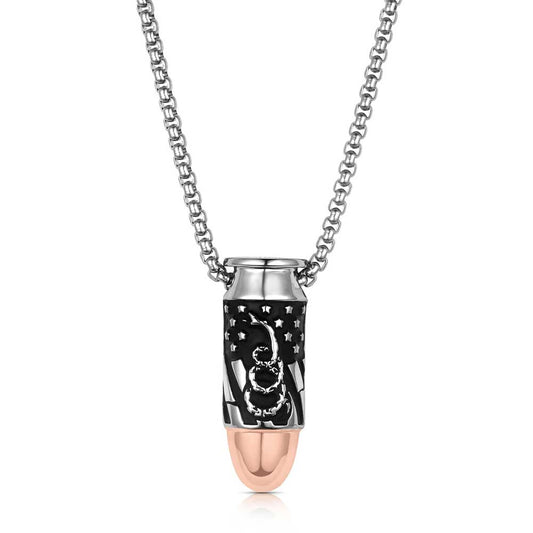 We The People Pistol Bullet Necklace for Men - Montana Silversmiths